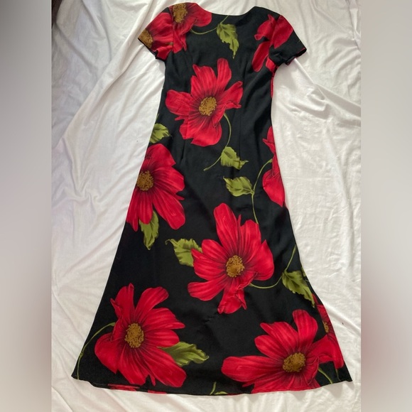 Vintage Jessica Howard Floral Romantic Maxi Dress Estimated Size Medium - Picture 9 of 9